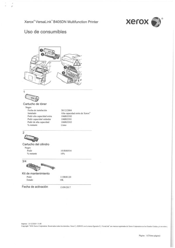 Equipo Multifunción Xerox Versalink B405 (9876) - Imagen 6